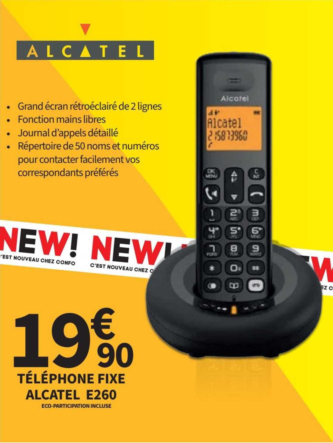 Promo T L Phone Fixe Alcatel E Chez Conforama Icatalogue Fr