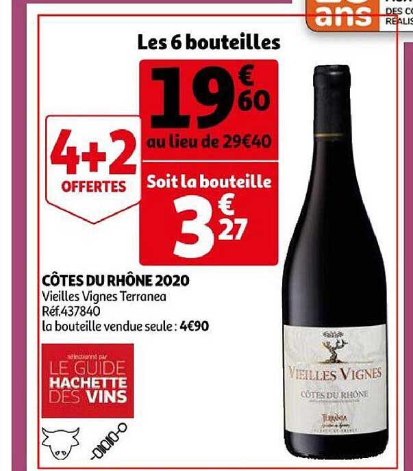 Promo Côtes Du Rhône 2020 chez Auchan iCatalogue fr