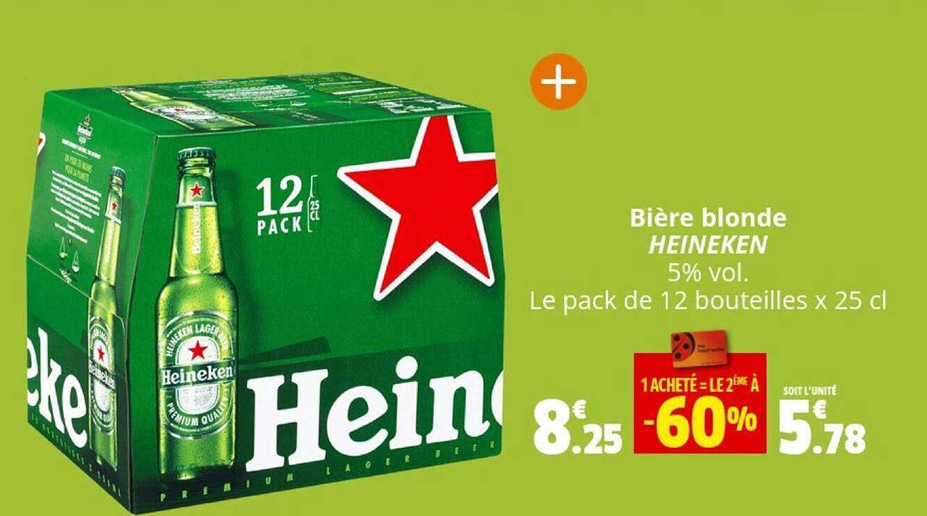 Promo Bi Re Blonde Heineken Chez Coccinelle Supermarch Icatalogue Fr