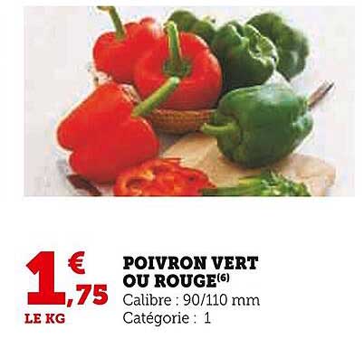 Promo Poivron Vert Ou Rouge Chez Super U Icatalogue Fr