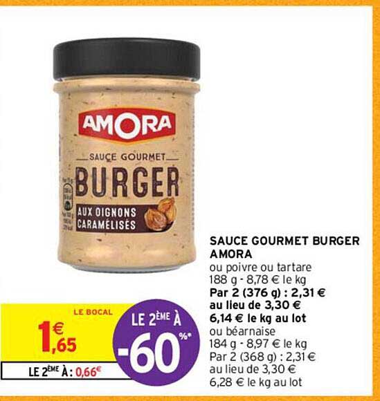 Promo Sauce Gourmet Burger Amora Chez Intermarch Contact Icatalogue Fr