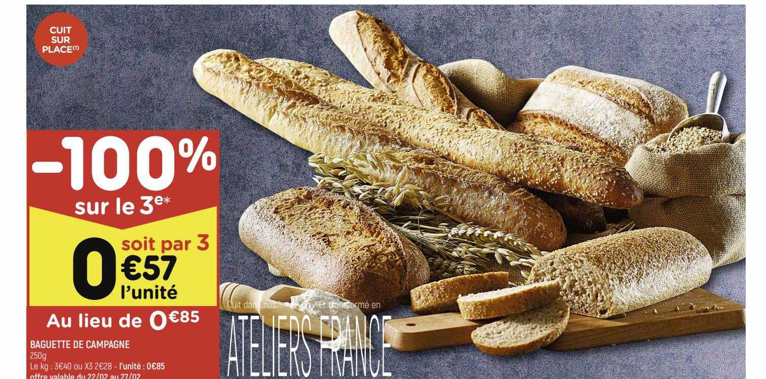 Offre Baguette De Campagne Chez Leader Price