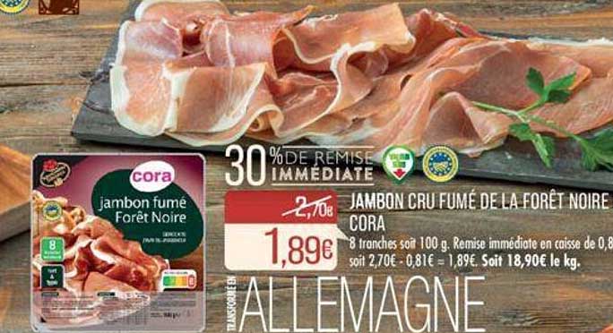 Promo Jambon Cru Fum De La For T Noire Cora Chez Match Icatalogue Fr