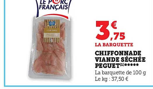 Promo Chiffonnade Viande S Ch E Peguet Chez Hyper U Icatalogue Fr