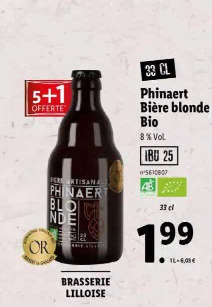 Promo Phinaert Bi Re Blonde Bio Chez Lidl Icatalogue Fr