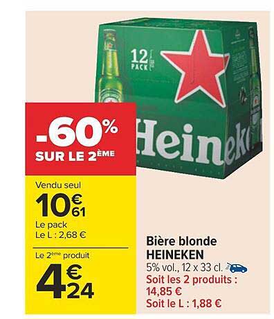 Promo Bi Re Blonde Heineken Chez Carrefour Icatalogue Fr