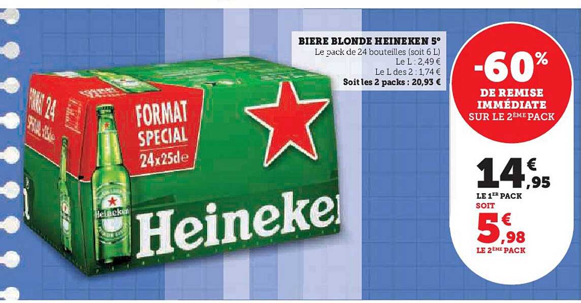 Promo Bi Re Blonde Heineken Chez Super U Icatalogue Fr