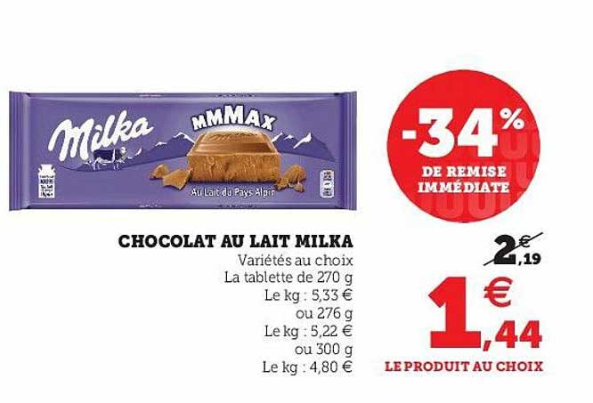 Promo Chocolat Au Lait Milka Chez Hyper U ICatalogue Fr