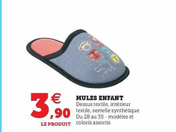 Promo Mules Enfant Chez Hyper U Icatalogue Fr