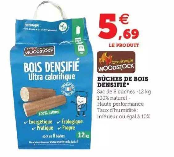 Promo Bûches De Bois Densifié chez Super U iCatalogue fr