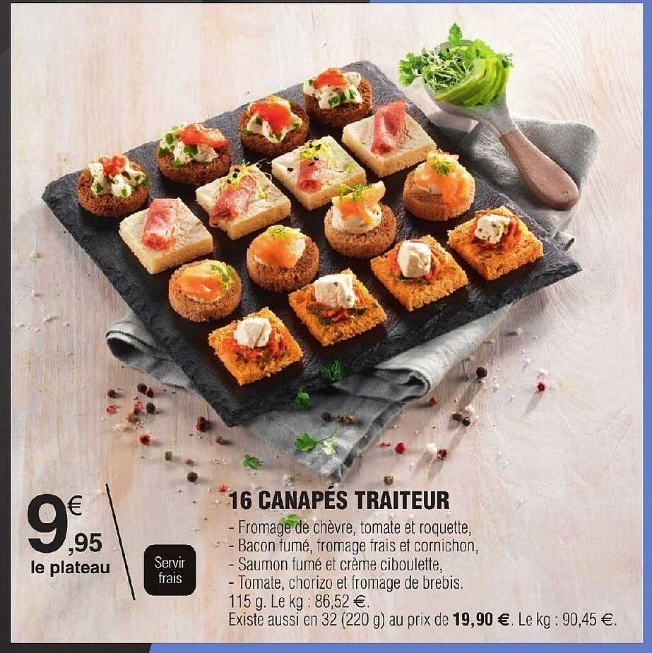 Promo 16 Canapés Traiteur chez E Leclerc iCatalogue fr