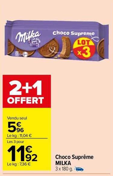 Promo Choco Suprême Milka chez Carrefour Market iCatalogue fr