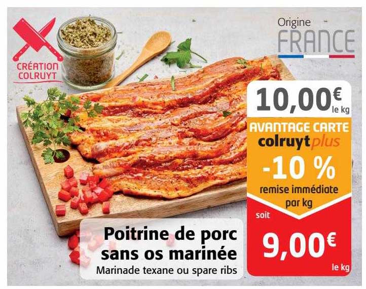 Promo Poitrine De Porc Sans Os Marin E Chez Colruyt Icatalogue Fr