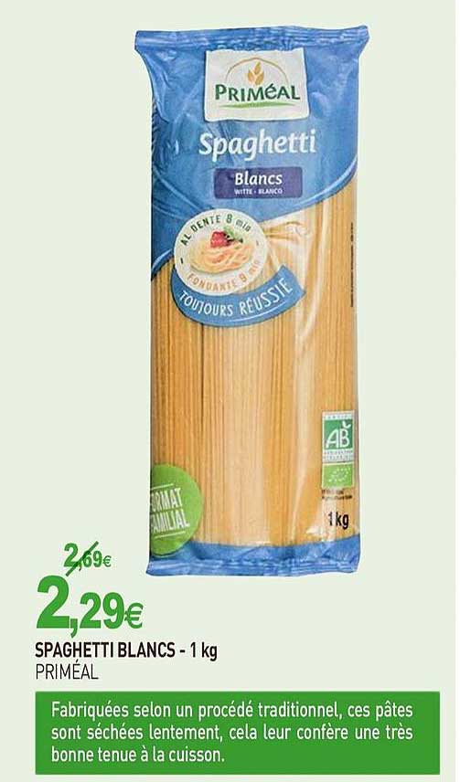 Promo Spaghetti Blancs Prim Al Chez Natur O Icatalogue Fr