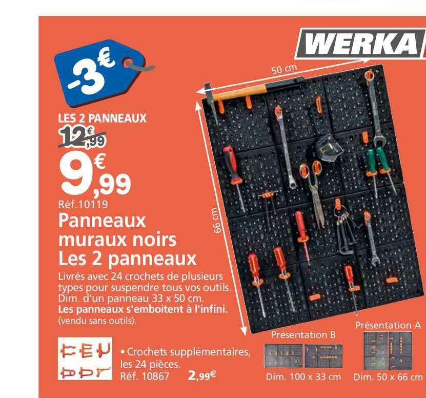 Promo Panneaux Muraux Noirs Les 2 Panneaux Werka Chez Provence