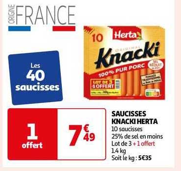 Promo Saucisses Knack Herta Chez Auchan ICatalogue Fr