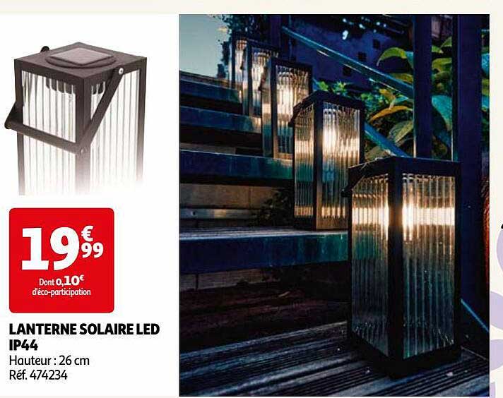 Promo Lanterne Solaire Led Ip Chez Auchan Icatalogue Fr