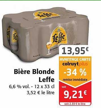 Promo Bi Re Blonde Leffe Chez Colruyt Icatalogue Fr