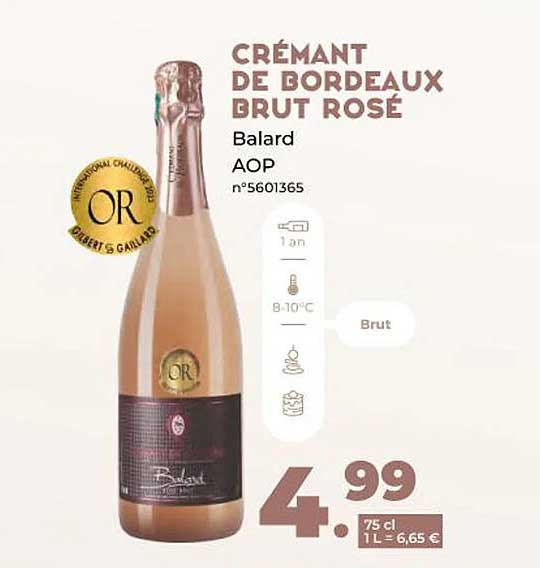 Promo Cr Mant De Bordeaux Brut Ros Balard Aop Chez Lidl Icatalogue Fr