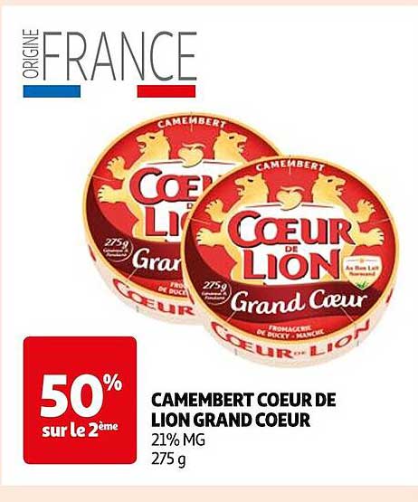 Promo Camembert C Ur De Lion Grand C Ur Chez Auchan Icatalogue Fr