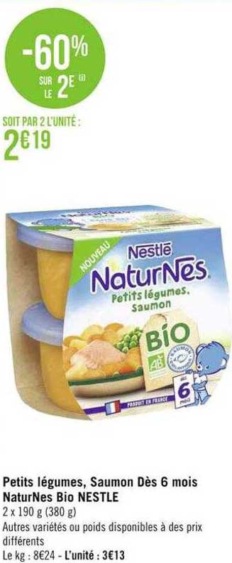 Offre Nestlé Naturnes Bio chez Carrefour