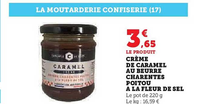 Promo Cr Me De Caramel Au Beurre Charentes Poitou La Fleur De Sel