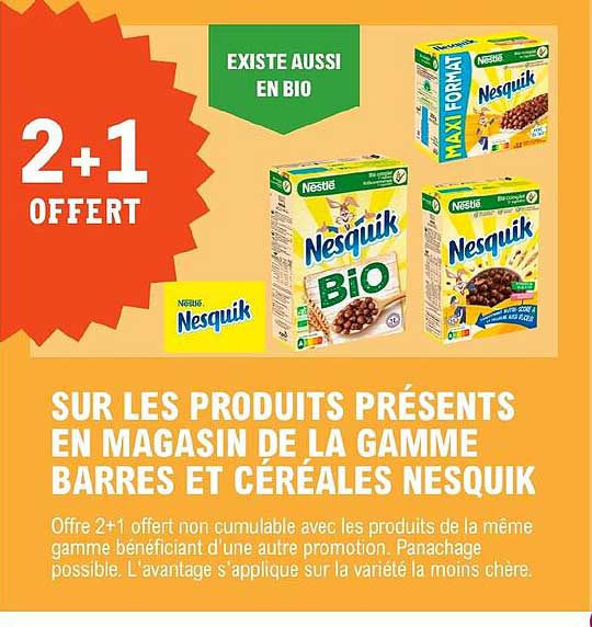 Promo La Gamme Barres Et C R Ales Nesquik Chez E Leclerc Icatalogue Fr