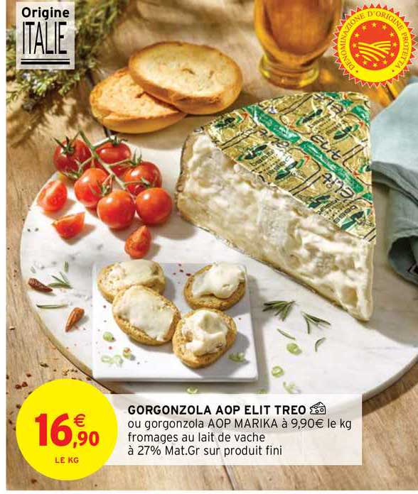 Promo Gorgonzola Aop Elit Treo Chez Intermarch Hyper Icatalogue Fr