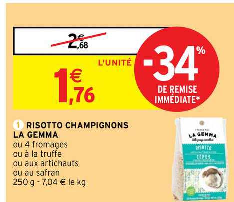 Promo Risotto Champignons La Gemma Chez Intermarch Hyper Icatalogue Fr