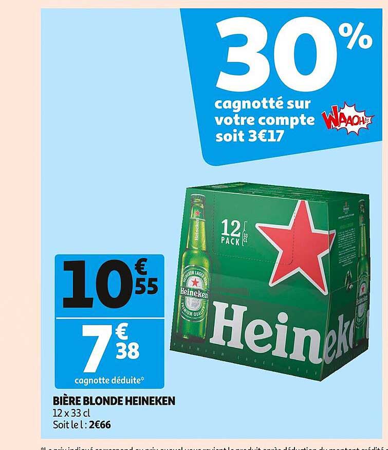 Promo Bi Re Blonde Heineken Chez Auchan Icatalogue Fr