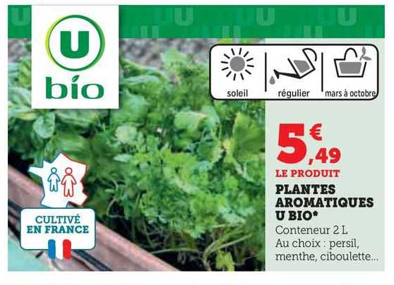 Promo Plantes Aromatiques U Bio Chez Hyper U ICatalogue Fr