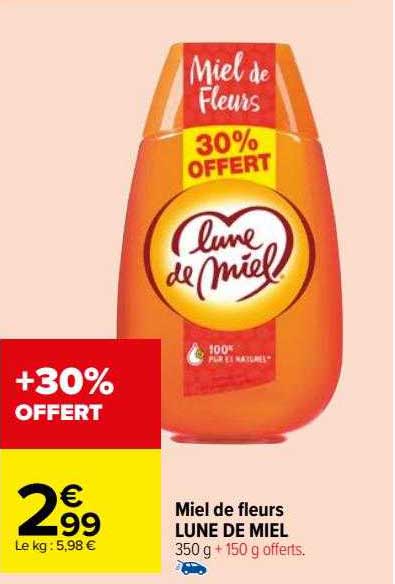 Promo Miel De Fleurs Lune De Miel Chez Carrefour Market ICatalogue Fr