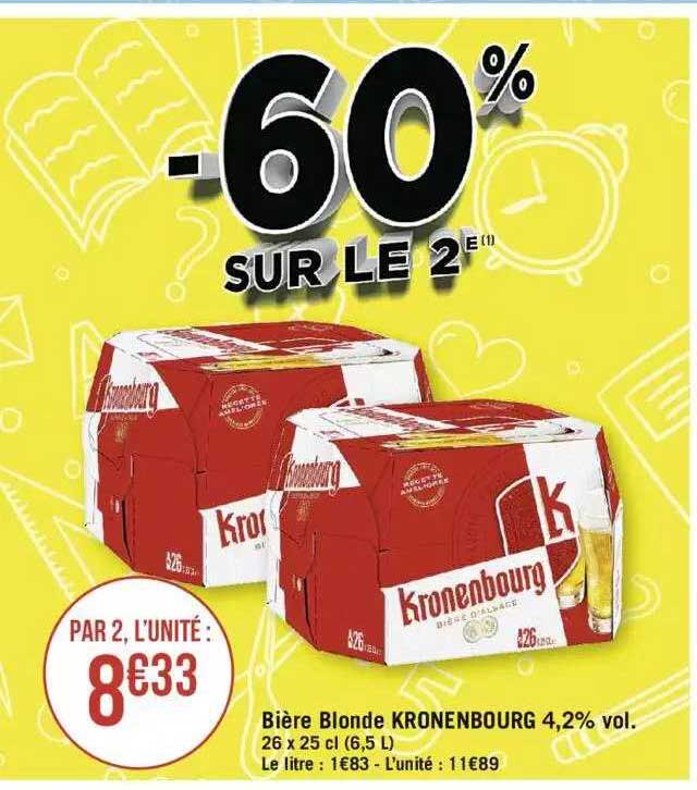 Promo Bière Blonde Kronenbourg chez Spar iCatalogue fr