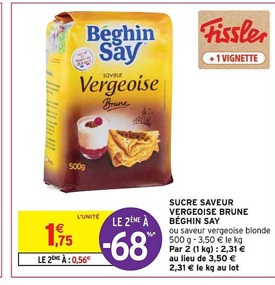 Promo Sucre Saveur Vergeoise Brune B Ghin Say Chez Intermarch Hyper