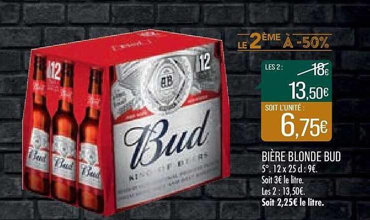 Promo Bi Re Blonde Bud Chez Carrefour Icatalogue Fr