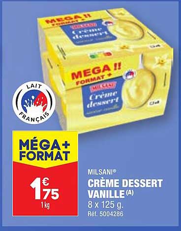 Promo Cr Me Dessert Vanille Milsani Chez Aldi Icatalogue Fr