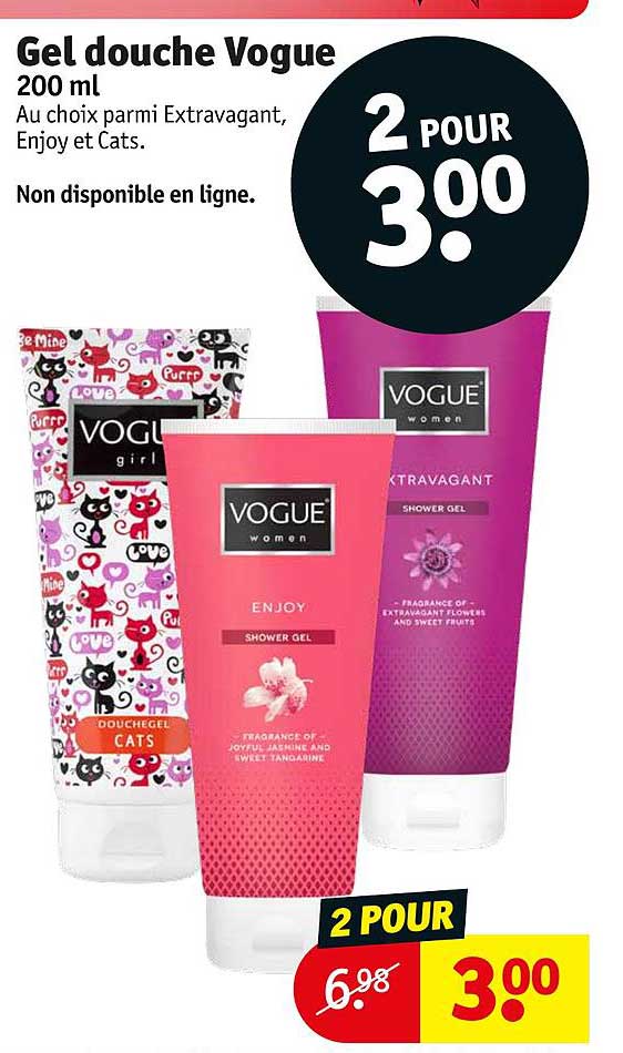 Promo Gel Douche Vogue Chez Kruidvat Icatalogue Fr