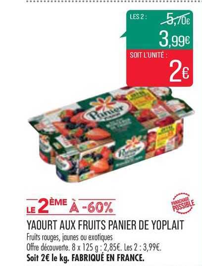 Promo Yaourt Aux Fruits Panier De Yoplait Chez Match ICatalogue Fr