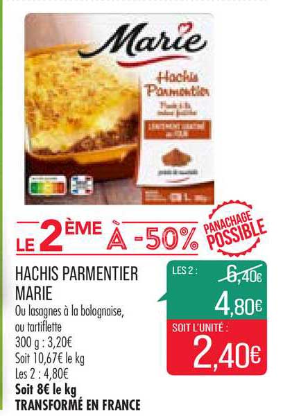 Promo Hachis Parmentier Marie Chez Match Icatalogue Fr