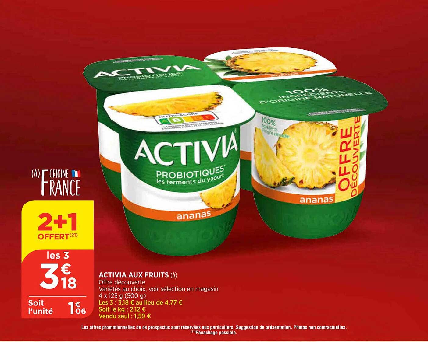 Promo Activia Aux Fruits Offert Chez Maximarch Icatalogue Fr