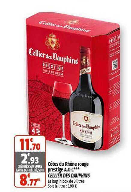 Promo C Tes Du Rh Ne Rouge Prestige A O C Cellier Des Dauphins Chez