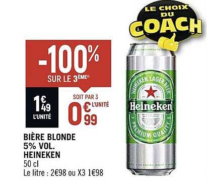 Promo Bi Re Blonde Vol Heineken Chez Vival Icatalogue Fr