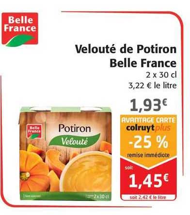 Promo Velout De Potiron Belle France Chez Colruyt Icatalogue Fr