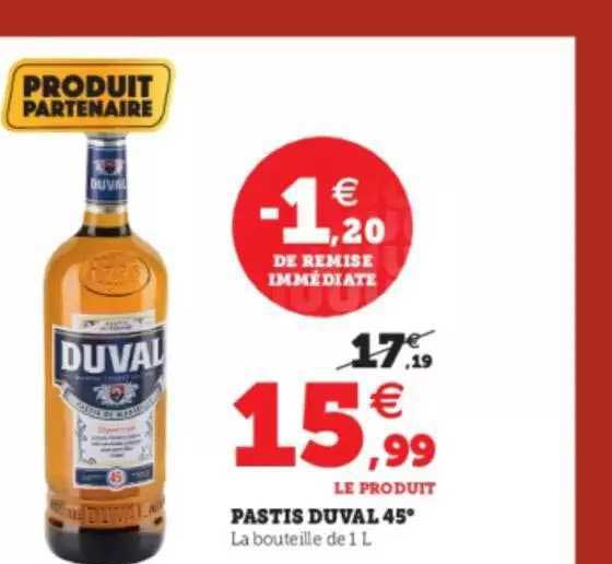 Promo Pastis Duval 45 Chez U Express ICatalogue Fr