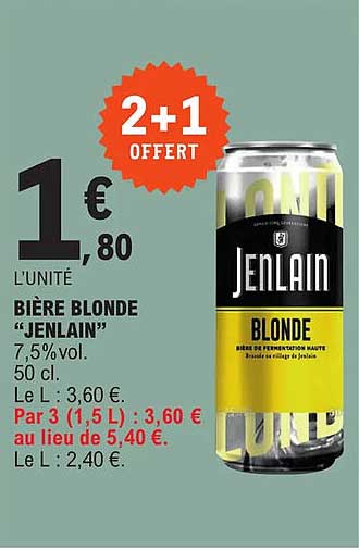 Promo Bi Re Blonde Jenlain Chez E Leclerc Icatalogue Fr