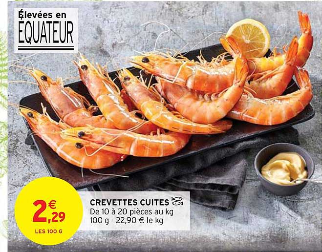 Promo Crevettes Cuites Chez Intermarch Icatalogue Fr