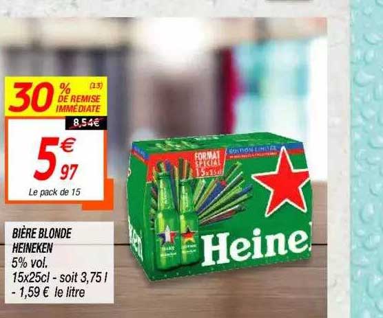 Offre Bière Blonde Heineken chez Netto