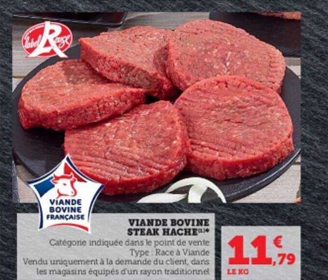 Promo Viande Bovine Steak Hach Chez Hyper U Icatalogue Fr