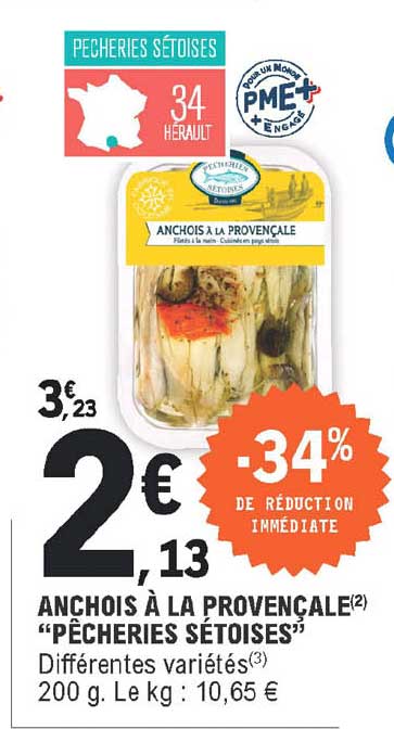 Promo Anchois La Proven Ale P Cheries S Toises Chez E Leclerc