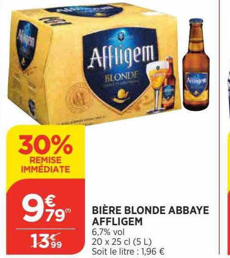 Promo Bi Re Blonde Abbaye Affligem Chez Bi Icatalogue Fr